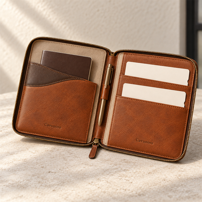 Cavunore Itinerary Document Wallet closed product view
